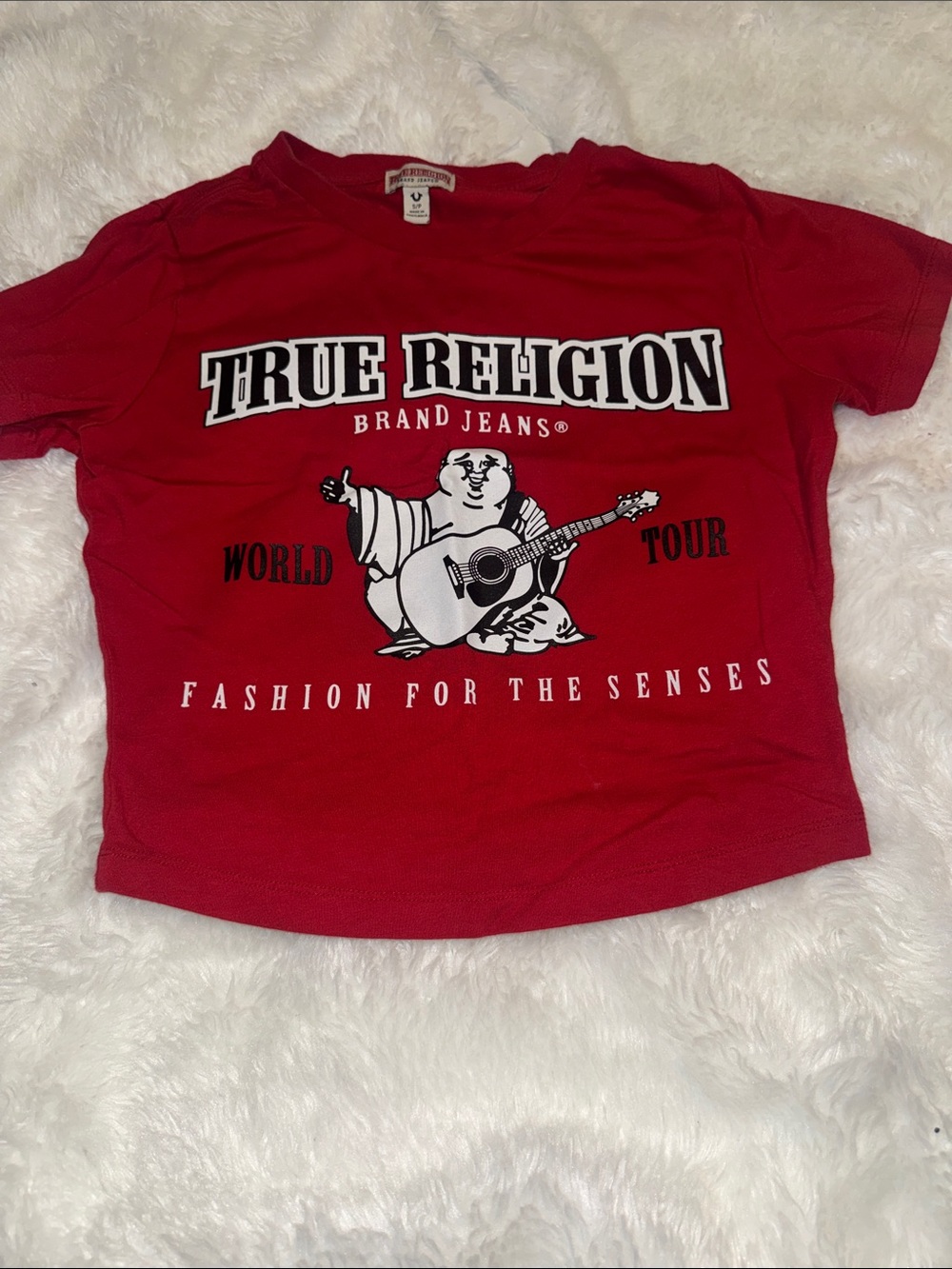 True Religion Red Graphic Logo Tee for Kids